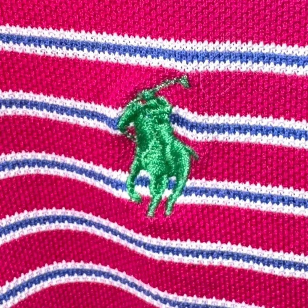 Polo Ralph Lauren Pink Pima Cotton Mesh Polo Shirt Size S